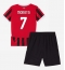 AC Milan Alvaro Morata #7 Heimtrikot Kinder 2024-25 Kurzarm (+ kurze hosen)