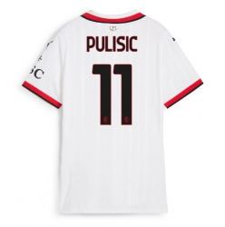 AC Milan Christian Pulisic #11 Auswärtstrikot Frauen 2024-25 Kurzarm