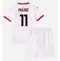 AC Milan Christian Pulisic #11 Auswärtstrikot Kinder 2024-25 Kurzarm (+ kurze hosen)