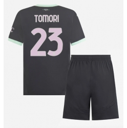 AC Milan Fikayo Tomori #23 3rd trikot Kinder 2024-25 Kurzarm (+ kurze hosen)