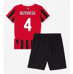 AC Milan Ismael Bennacer #4 Heimtrikot Kinder 2024-25 Kurzarm (+ kurze hosen)