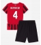 AC Milan Ismael Bennacer #4 Heimtrikot Kinder 2024-25 Kurzarm (+ kurze hosen)