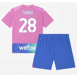 AC Milan Malick Thiaw #28 3rd trikot Kinder 2023-24 Kurzarm (+ kurze hosen)