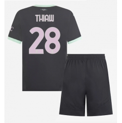 AC Milan Malick Thiaw #28 3rd trikot Kinder 2024-25 Kurzarm (+ kurze hosen)