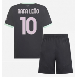 AC Milan Rafael Leao #10 3rd trikot Kinder 2024-25 Kurzarm (+ kurze hosen)