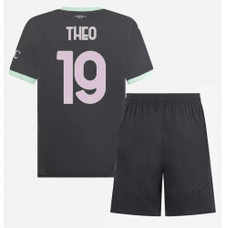 AC Milan Theo Hernandez #19 3rd trikot Kinder 2024-25 Kurzarm (+ kurze hosen)