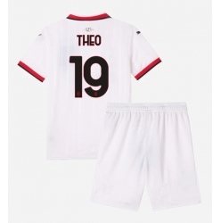 AC Milan Theo Hernandez #19 Auswärtstrikot Kinder 2024-25 Kurzarm (+ kurze hosen)