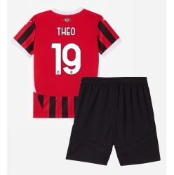 AC Milan Theo Hernandez #19 Heimtrikot Kinder 2024-25 Kurzarm (+ kurze hosen)