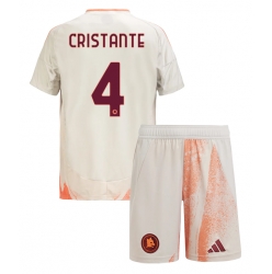 AS Roma Bryan Cristante #4 Auswärtstrikot Kinder 2024-25 Kurzarm (+ kurze hosen)