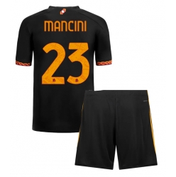 AS Roma Gianluca Mancini #23 3rd trikot Kinder 2023-24 Kurzarm (+ kurze hosen)