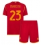 AS Roma Gianluca Mancini #23 Heimtrikot Kinder 2023-24 Kurzarm (+ kurze hosen)