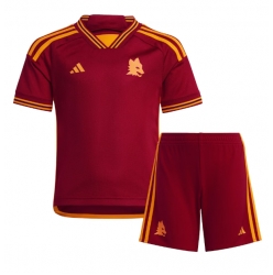 AS Roma Heimtrikot Kinder 2023-24 Kurzarm (+ kurze hosen)