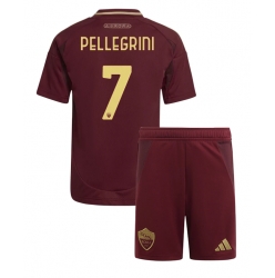 AS Roma Lorenzo Pellegrini #7 Heimtrikot Kinder 2024-25 Kurzarm (+ kurze hosen)