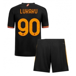 AS Roma Romelu Lukaku #90 3rd trikot Kinder 2023-24 Kurzarm (+ kurze hosen)