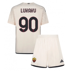 AS Roma Romelu Lukaku #90 Auswärtstrikot Kinder 2023-24 Kurzarm (+ kurze hosen)