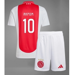 Ajax Chuba Akpom #10 Heimtrikot Kinder 2024-25 Kurzarm (+ kurze hosen)