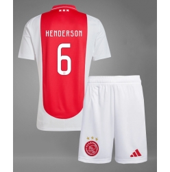 Ajax Jordan Henderson #6 Heimtrikot Kinder 2024-25 Kurzarm (+ kurze hosen)