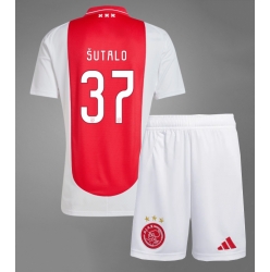 Ajax Josip Sutalo #37 Heimtrikot Kinder 2024-25 Kurzarm (+ kurze hosen)