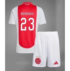 Ajax Steven Berghuis #23 Heimtrikot Kinder 2024-25 Kurzarm (+ kurze hosen)