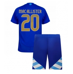 Argentinien Alexis Mac Allister #20 Auswärtstrikot Kinder Copa America 2024 Kurzarm (+ kurze hosen)