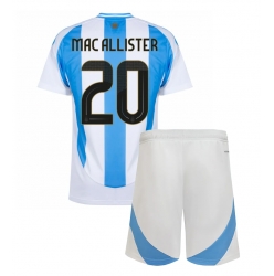 Argentinien Alexis Mac Allister #20 Heimtrikot Kinder Copa America 2024 Kurzarm (+ kurze hosen)