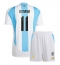 Argentinien Angel Di Maria #11 Heimtrikot Kinder Copa America 2024 Kurzarm (+ kurze hosen)