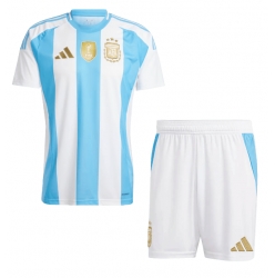 Argentinien Heimtrikot Kinder Copa America 2024 Kurzarm (+ kurze hosen)