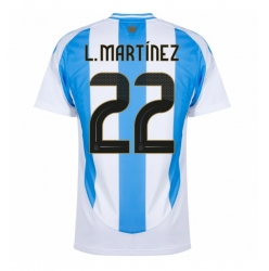 Argentinien Lautaro Martinez #22 Heimtrikot Copa America 2024 Kurzarm