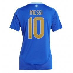 Argentinien Lionel Messi #10 Auswärtstrikot Frauen Copa America 2024 Kurzarm