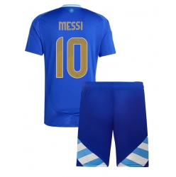 Argentinien Lionel Messi #10 Auswärtstrikot Kinder Copa America 2024 Kurzarm (+ kurze hosen)