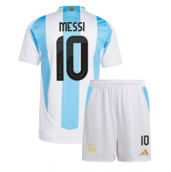 Argentinien Lionel Messi #10 Heimtrikot Kinder Copa America 2024 Kurzarm (+ kurze hosen)