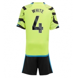 Arsenal Ben White #4 Auswärtstrikot Kinder 2023-24 Kurzarm (+ kurze hosen)