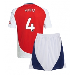 Arsenal Ben White #4 Heimtrikot Kinder 2024-25 Kurzarm (+ kurze hosen)