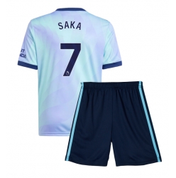 Arsenal Bukayo Saka #7 3rd trikot Kinder 2024-25 Kurzarm (+ kurze hosen)