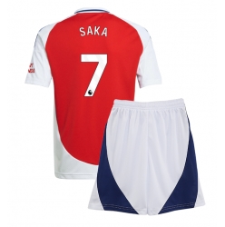 Arsenal Bukayo Saka #7 Heimtrikot Kinder 2024-25 Kurzarm (+ kurze hosen)