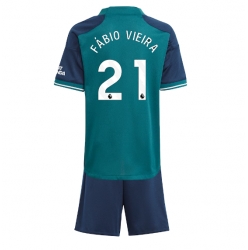 Arsenal Fabio Vieira #21 3rd trikot Kinder 2023-24 Kurzarm (+ kurze hosen)