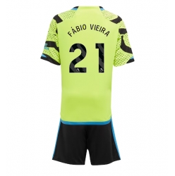 Arsenal Fabio Vieira #21 Auswärtstrikot Kinder 2023-24 Kurzarm (+ kurze hosen)