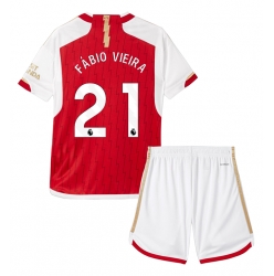 Arsenal Fabio Vieira #21 Heimtrikot Kinder 2023-24 Kurzarm (+ kurze hosen)