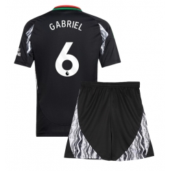 Arsenal Gabriel Magalhaes #6 Auswärtstrikot Kinder 2024-25 Kurzarm (+ kurze hosen)