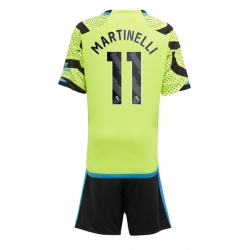 Arsenal Gabriel Martinelli #11 Auswärtstrikot Kinder 2023-24 Kurzarm (+ kurze hosen)