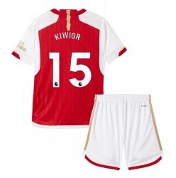 Arsenal Jakub Kiwior #15 Heimtrikot Kinder 2023-24 Kurzarm (+ kurze hosen)