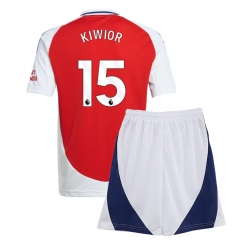 Arsenal Jakub Kiwior #15 Heimtrikot Kinder 2024-25 Kurzarm (+ kurze hosen)