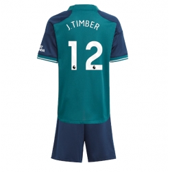 Arsenal Jurrien Timber #12 3rd trikot Kinder 2023-24 Kurzarm (+ kurze hosen)