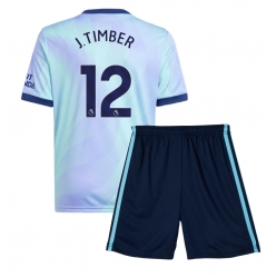 Arsenal Jurrien Timber #12 3rd trikot Kinder 2024-25 Kurzarm (+ kurze hosen)