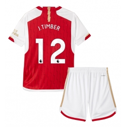 Arsenal Jurrien Timber #12 Heimtrikot Kinder 2023-24 Kurzarm (+ kurze hosen)