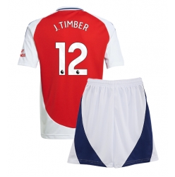 Arsenal Jurrien Timber #12 Heimtrikot Kinder 2024-25 Kurzarm (+ kurze hosen)