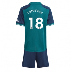 Arsenal Takehiro Tomiyasu #18 3rd trikot Kinder 2023-24 Kurzarm (+ kurze hosen)