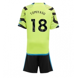 Arsenal Takehiro Tomiyasu #18 Auswärtstrikot Kinder 2023-24 Kurzarm (+ kurze hosen)