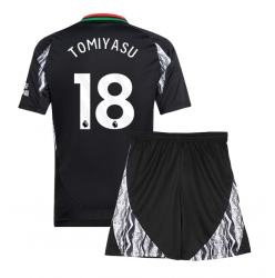 Arsenal Takehiro Tomiyasu #18 Auswärtstrikot Kinder 2024-25 Kurzarm (+ kurze hosen)