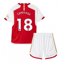 Arsenal Takehiro Tomiyasu #18 Heimtrikot Kinder 2023-24 Kurzarm (+ kurze hosen)